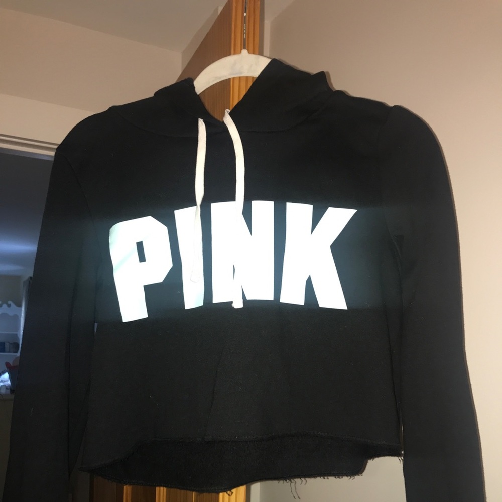 PINK Cropped Hoodie
